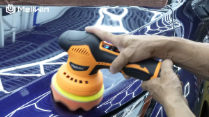 เครื่องขัดรถยนต์ไร้สายไฟฟ้าขนาด 125 มม. ปรับ 8 ระดับ เครื่องขัดแว็กซ์ขัดเงารถยนต์ไร้สายสำหรับแบตเตอรี่ 12V