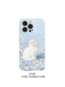 Original Butterfly Cat Phone Case for iPhone 17 pro Max Apple 16 Xiaomi 15 Ins Style Mate 60 Huawei P70 Nova Honor Oppo Reno 12 Vivo X100