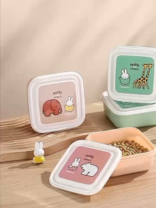 Miffy Lunch Box Set 6-Piece Plastic Food Container Microwave Safe