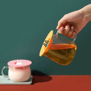 Silicone Cup Lid Heat Resistant Cat Drawing Ear Cover For Ceramic Plastics Mug Leak-proof Mug Lid Cup Accessories Dust-proof