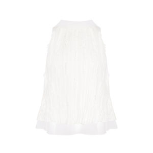 YIKEXIAOYEMEI | Áo Blouse Mùa Hè Elegent Không Tay Phong Cách Pháp