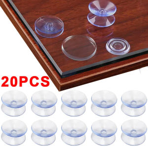 20Pcs Double Sided Suction Cups Transparent Non-slip Sucker Pad For Glass Table Spacers Household Kicthen Bathroom Accessories