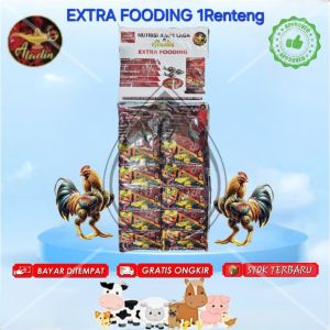 EXTRA FOODING ALADIN 1Renteng (=10Sachet) Nutrisi Ayam Laga Nutrisi Lengkap Protein Kalsium Vitamin