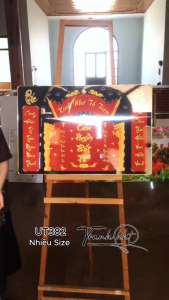 Tranh phòng thờ cửu huyền thất tổ đức lưu quang tranh thờ tổ tiên tranh trang trí bàn thờ treo tường tranh bàn thờ phúc đức lưu truyền tráng gương treo tường UT382