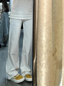 Blue Striped Workwear Jeans Men Summer Loose American Retro Vibe Pants Overalls Knife Edge Flared Trousers Straight Leg Jeans