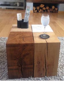 Nordic Style Real Wood Coffee Table and Chair Footrest Minimalist Modern Design for Adults Ideal for Home and Hotel Use