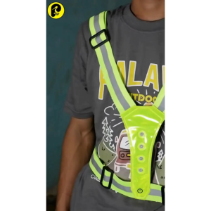Rompi Tali Safety Reflektif Sabuk Keselamatan Bekerja di Malam Hari Dengan Lampu LED Reflective Vest
