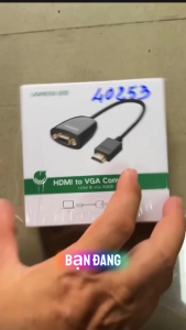Cáp chuyển HDMI sang VGA Ugreen 40253 (không có Audio) Chính Hãng