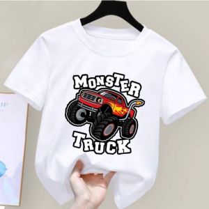 kaos oblong monster truck anak laki laki umur  2-9tahun