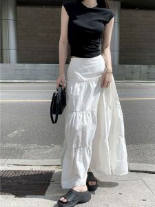 Váy Chữ a Cạp Cao Phong Cách Hong Kong Cho Nữ Mùa Xuân Thu Dáng Quả Lê Thon Gọn Váy Ngắn Tay Dài Không Tay