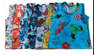 6pcs bundle sando top only for boys 0-12y/o kids Cotton Spandex fabric