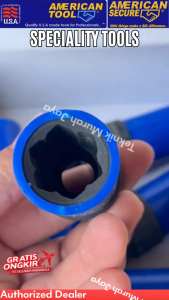 AMERICAN TOOL Impact Socket 17 mm Mata Sock CR-MO DR 1/2 Inch Flower Bunga Bintang Lug Bolt Lugnut Socket untuk Roda Velg Mercedes Benz Mercy Anti Lecet Lug Nut