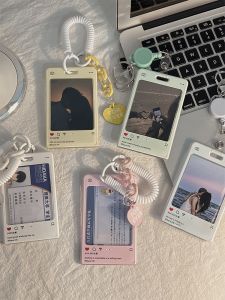 High Aesthetic Card Holder for Campus And Bus Cards Student Anti-Loss Keychain Access Control Card Cover Lunch Card Protector