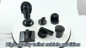 1 Set Nylon Black Toilet Partition Kit Public Bathroom Toilet Partition Accessories