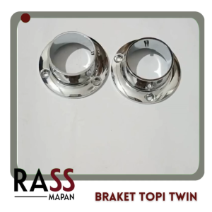 1 PASANG Braket Pipa Topi Stainlees Steel 11/2 11/4 2 inch Twin