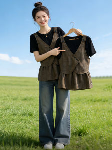 Shalldoer | Elegant Concealing Tunic Shirt Short Sleeve Large Size