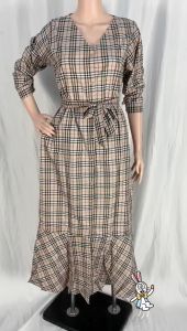 1155 dress gamis v neck 7G liza bahan katun paris high quality realpic size fit S-XL | maxi duyung | midi | maxi | korea | gaun kasual