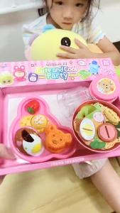 ของเล่นทำอาหารจำลอง "โต๊ะกินข้าวแสนสนุก" ชุดอุปกรณ์ป้อนข้าว ของเล่นเด็กผู้หญิง