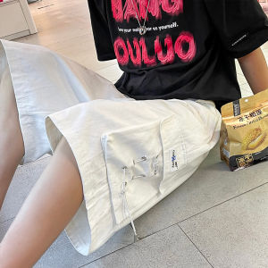 Summer Overalls Pants Mens Loose Multi-Pocket Mechanical Style Trendy Ruffle Handsome Stylish Flow Fried Street Wide Leg Cropped Casual Pants