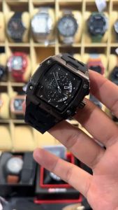 Jam Tangan Pria Leopard LP-8063 Strap Rubber Tanggal Aktif Chrono Varian FREE BOX FREE BATERAI CADANGAN