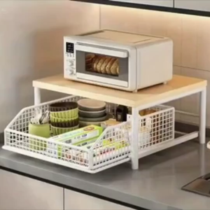 ชั้นวางเครื่องใช้ในครัว ตู้ไมโครเวฟ ท็อปส์แบบมีลิ้นชัก เตาอบ หม้อหุงข้าวไฟฟ้า ตู้เก็บของขนาดใหญ่สำหรับเครื่องใช้ไฟฟ้าและเครื่องทอดไร้น้ำมัน