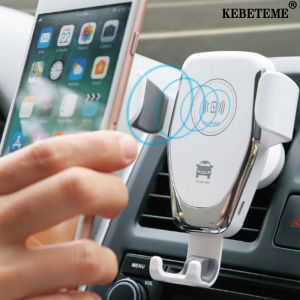 KEBETEME Car Wireless Charger 10W Fast Charging Phone Holder Induction Car Charger Mount