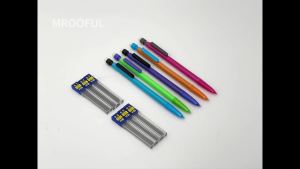 MROOFUL | Bộ Bút Chì Cơ Khí 5 Màu 05/07mm Có Chì Thay Thế Và Cục Tẩy Trên Đầu Dùng Cho Viết Văn Phòng Phẩm Học Sinh Hộp Bút Chì Tự Động