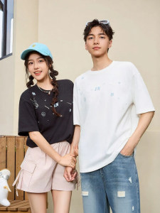 SANFU | Ocean Element Embroidery Summer Mens T-Shirt