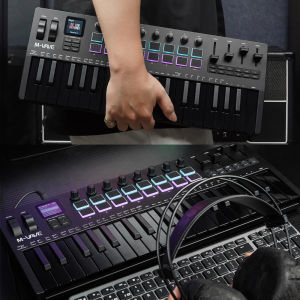 M-VAVE | M-VAVE SMK-37 Pro 37-Key MIDI Controller Built-in Synthesizer Keyboard Digital With 16 RGB Pads 8 Knobs MIDI Controller