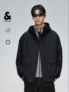 Jack Jones | Water-repellent Outdoor Windproof Hooded Mens Jacket