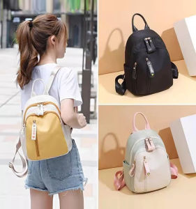 Dongdu Wolf Oxford Cloth Double Shoulder Bag Small Backpack for Women 2022 Fashionable Commuting Small Niche Design Korean Style