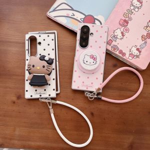 Sanrio | Fashion Cute Sanrio HelloKitty Phone Case For Samsung Z Fold 8 7 6 5 4 For Magsafe Wireless Charge Shockproof Protective Cover