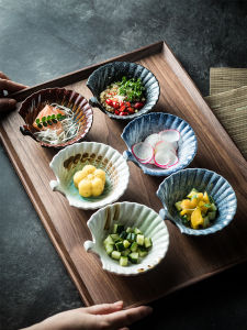 Retro Japanese Style Ceramic Dining Utensils Small Flavor Sauce Dish Soy Sauce Dish Irregular Shape Handmade Glazed under Color