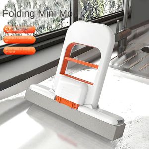 Mini Foldable Handheld Sponge Mop Desktop Bathroom Sink Quick Water Absorption And Cleaning Tools Home Car Glass Screen Cleaning