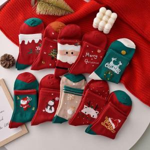 Tất Dài Cho Trẻ Em Christmas Stocking Tất Mùa Đông Thoáng Khí Bằng Polyester Thoải Mái Mặc Ở Nhà Tất Dài