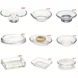 Transparent Acrylic Crystal Square Soap Dish Shatter-resistant