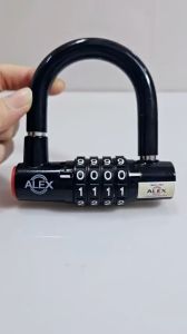 Ổ khóa cửa 4 số Alex lớn đỏ / đen điều chỉnh số tùy ý
