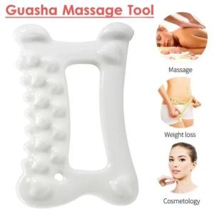 1PCS White Resin Gua Sha Massage Tool Face Lift Lymphatic Drainage Trigger Guasha Board for Neck Leg Arm Body Muscle Relief
