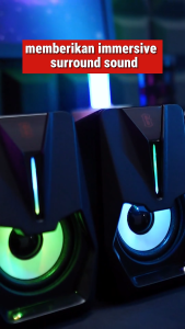 GAMEN GS2 Speaker Gaming Portabel dengan RGB Lighting dan Super Bass - Kompatibel dengan PC/Laptop - Garansi 1 Tahun