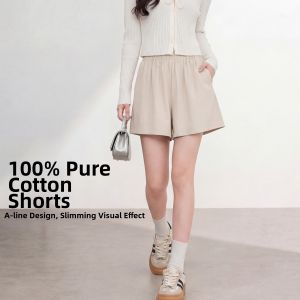 BALENO | Pure Cotton New High Waist Slim Fit Womens Sports Shorts