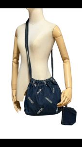 AEIOU No.268 กระเป๋ายีนส์ สะพายข้าง ทรงขนมจีบ Girlish รุ่น Mono Gram ลิขสิทธิ์แท้