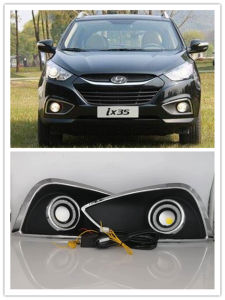 LED Fog Lights Assembly For Hyundai IX35 2010  2011 2012  Front Bumper Fog lamp Replacement Angel Eye Daylight Accessories  Kits