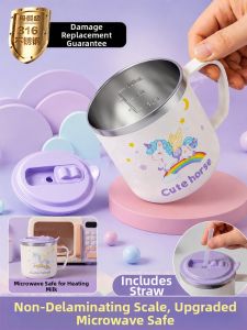 XIAOCHUSHU | 3-6 Year Olds Stainless Steel Childrens Cup With Scale