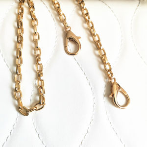Bag metal chain strap one shoulder diagonal fashion gold chain high-end underarm strap lightweight small chain 5MM strap