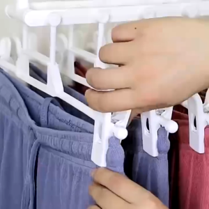 ไม้แขวนกางเกง 6in1 ที่หนีบกางเกง ช่วยประหยัดพื้นที่ มี 3 สี hangers for clothes