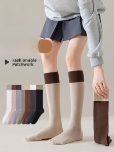 miiow | Womens High-Tube Socks Micro-Pressure Slimming Spring 2025 New Style Japanese Style Cat Person Small Leather Shoes Match