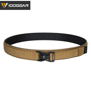 IDOGEAR Tactical 1.75" Belt Quick Release Dual Lock Zinc Alloy Buckle Adjustable Elastic MOLLE Nylon Hard Tactical Belt 3440