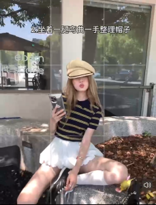 AN-51173 Stripe Knitted Tops For Women Lapel Short Sleeve Vintage Casual Blouse Tops Polo Shirts Tops High Quality