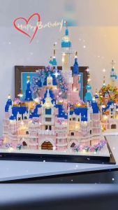 Disney Princess Castle Romantic Cherry Blossom Castle Assembled castle Harry Potter Magic Castle gift for kids