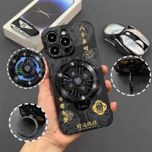 เคสโทรศัพท์แบบมีขอบโลหะเคลือบสีสไตล์ใหม่สำหรับผู้ชาย พร้อมขาตั้งแบบหมุนได้ ป้องกันการตกหล่น สำหรับ Apple Oppo Huawei Vivo Xiaomi 15